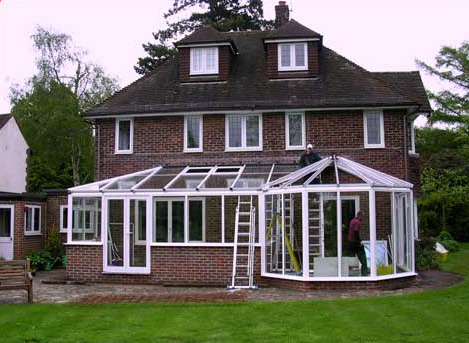 Conservatory roof glazing Putting the glass in the roof